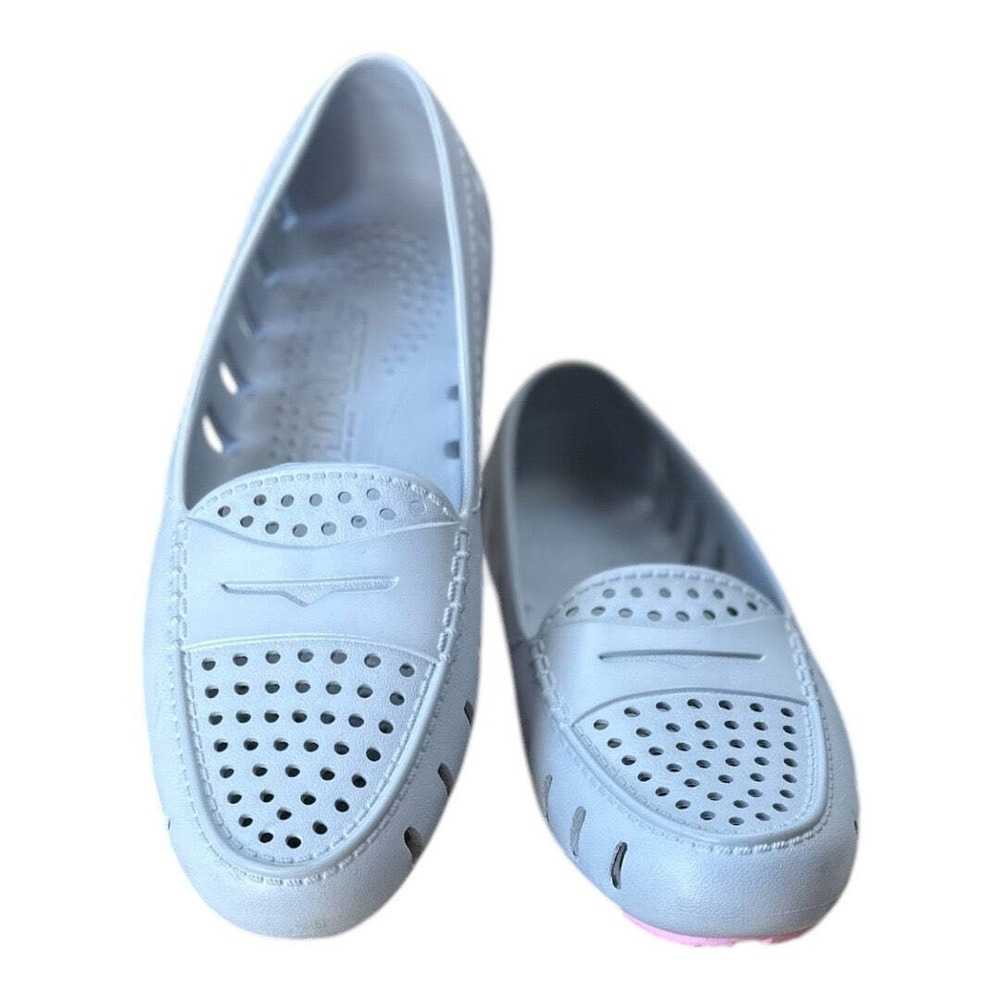 Floafers Posh Driver Womens Harbor Mist Gray Sweet Lilac EVA Foam Loafers 9 NEW